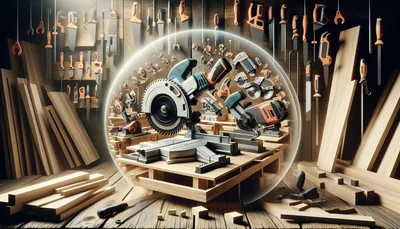 Comment choisir une scie à onglet pour débutant : guide complet 2026 - AI generated illustration